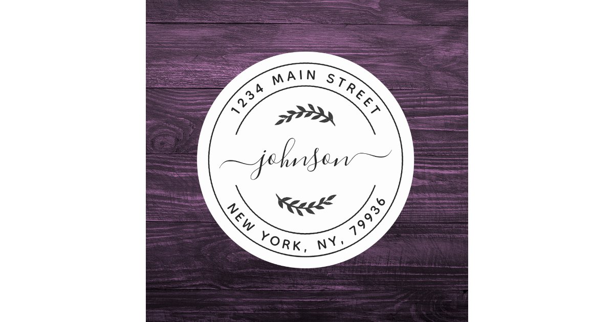 Create Your Own Round Return Address Classic Round Sticker | Zazzle