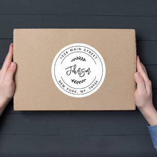 Create Your Own Round Return Address Classic Round Sticker