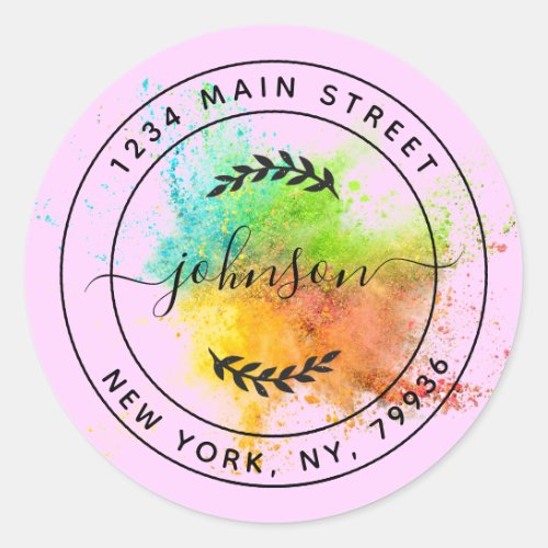 Create Your Own Round Return Address Classic Round Sticker