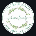 Create Your Own Round Return Address Classic Round Sticker<br><div class="desc">Create Your Own Round Return Address</div>