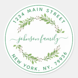 Create Your Own Round Return Address Classic Round Sticker