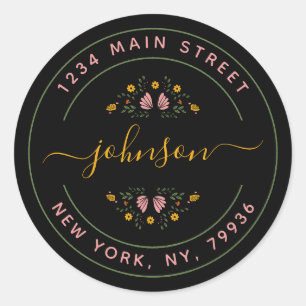 Create Your Own Round Return Address Classic Round Sticker
