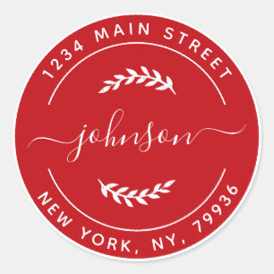 Create Your Own Round Return Address Classic Round Sticker