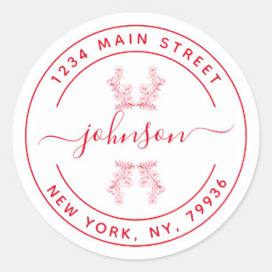 Create Your Own Round Return Address Classic Round Sticker