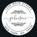 Create Your Own Round Return Address Classic Round Sticker<br><div class="desc">Create Your Own Round Return Address</div>