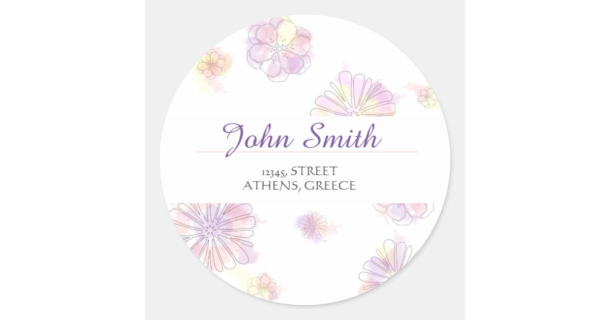 Create Your Own Round Return Address Classic Round Sticker Zazzle