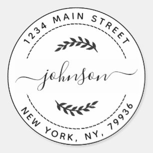 Create Your Own Round Return Address Classic Round Sticker
