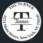 Create Your Own Round Return Address Monogram Classic Round Sticker<br><div class="desc">Create Your Own Round Return Address Monogram Classic Round Sticker</div>