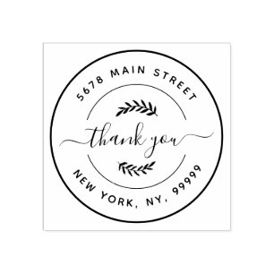 Create Your Own Round Return Address  Rubber Stamp