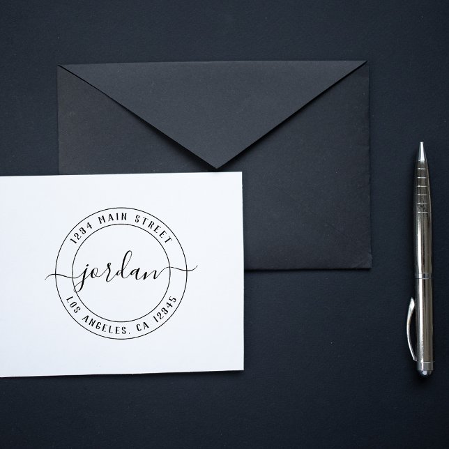 Create Your Own Round Return Address Rubber Stamp (Creator Uploaded)