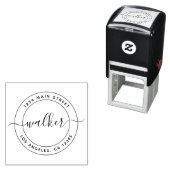 Create Your Own Round Return Address Self-inking Stamp | Zazzle