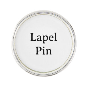Create Your Own Round Silver Plated Lapel Pin