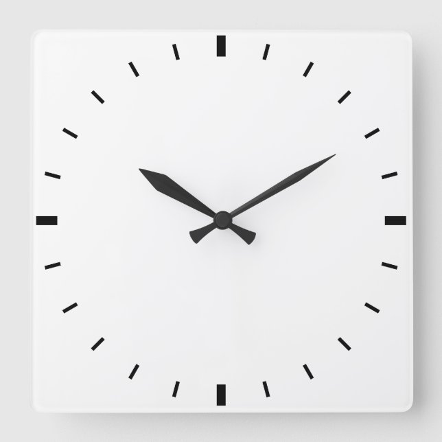 Create Your Own Round White-Framed Wall Clock (Front)