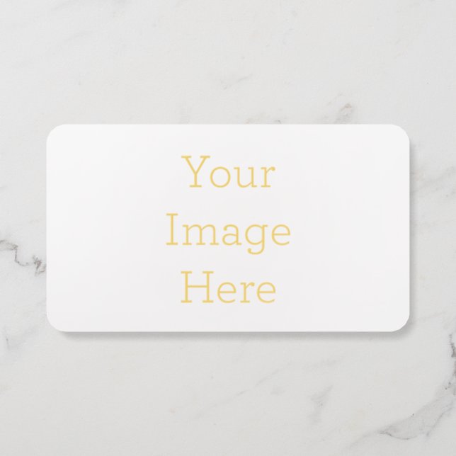 Custom Foil Business Cards, Size: Standard, 3.5" x 2.0", Corner: Rounded, Paper: Silk, Foil Color: Gold (Front)