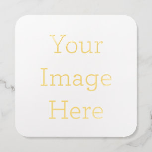 Create Your Own Rounded Corner Square Foil Busines Business Cards