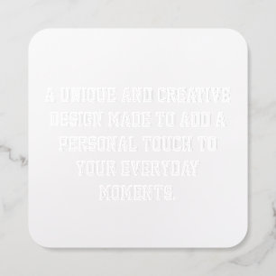 Create Your Own Rounded Corner Square Raised Spot UV Business Card