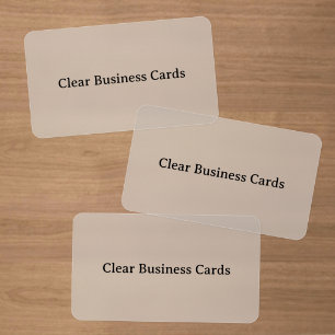 Create Your Own Rounded Frosted Clear Business Cards