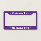 Create Your Own Royal Purple White Text Template