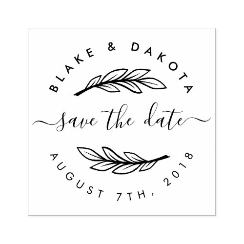 Create Your Own Rustic Custom Modern Save The Date Rubber Stamp