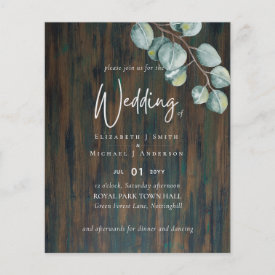 Create Your Own RUSTIC Eucalyptus Wedding Flyer