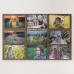 Create your own rustic family photo collage jigsaw puzzle<br><div class="desc">Make your own most beautiful family photo collage puzzle.
Family name,  custom photo collage jigsaw puzzle
You can personalize it and add your most beautiful photos. Great fun !</div>