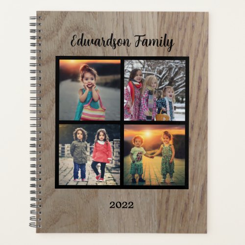 Create your own rustic family photo collage planner