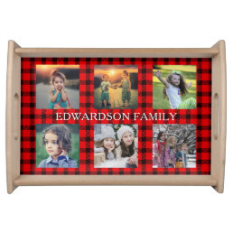 Create your own rustic family photo collage serving tray