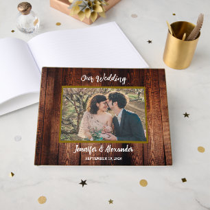 Create your own rustic photo country wedding  guest book