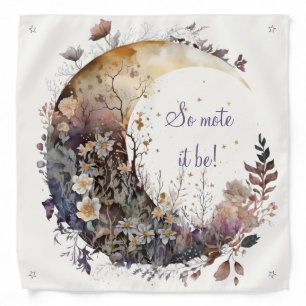 Create Your Own Rustic Sunset Floral Crescent Moon Bandana