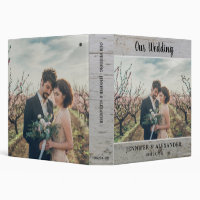 Create your own rustic wood photo wedding album