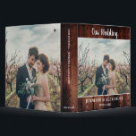 Create your own rustic wood photo wedding album 3 ring binder<br><div class="desc">Create your own rustic barn wood photo wedding album.
You can add your own photos,  names and text and create a very personal and unique wedding album.</div>