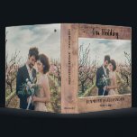 Create your own rustic wood photo wedding album 3 ring binder<br><div class="desc">Create your own rustic wood photo wedding album.
You can add your own photos,  names and text and create a very personal and unique wedding album.</div>