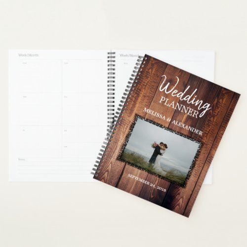Create your own rustic wood photo Wedding planner
