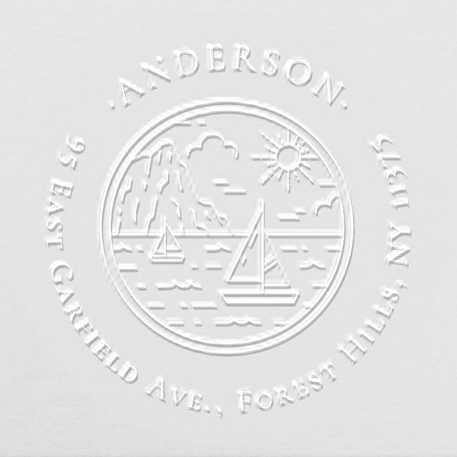 Create Your Own Sailboats Custom Return Address Embosser (Design)