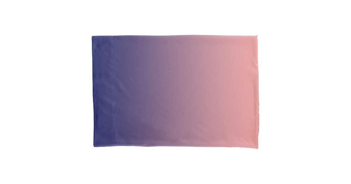 Create your own salmon pink to blue gradient pillowcase Zazzle