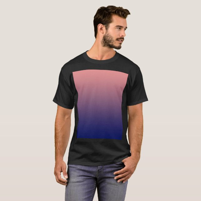 Create your own | salmon pink to blue gradient T-Shirt (Front Full)