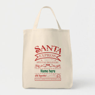 Create Your Own Santa Express Gift Sack Tote Bag