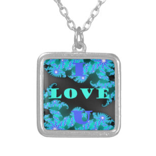 Create Your Own Save The Date I Love You Silver Plated Necklace