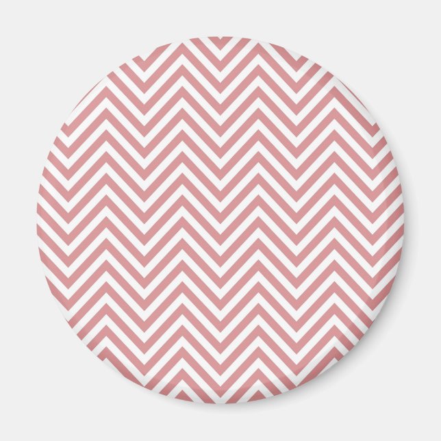 Create your own Save the date Magnet Coral Chevron (Front)