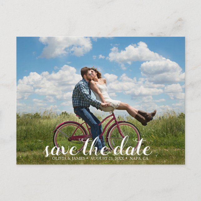 Create your own Save the Date Photo Announcement Postcard (Front)