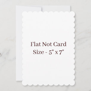 Create Your Own Scalloped 5" x 7" Flat Note Card