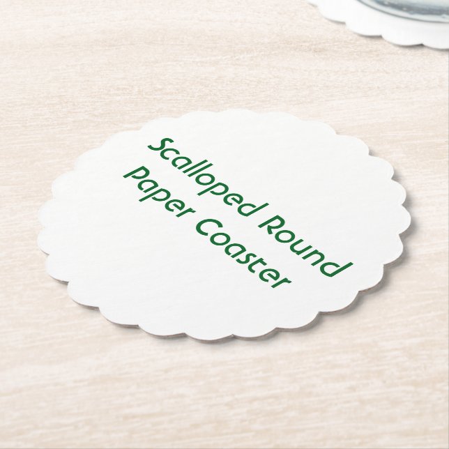 Create Your Own Scalloped Round Paper Coaster (Angled)