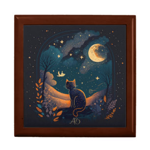 Create Your Own Scenic Mystical Black Cat Gift Box