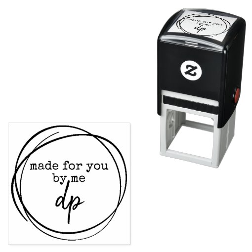 Create Your Own Scribble Initials Self-inking Stamp | Zazzle