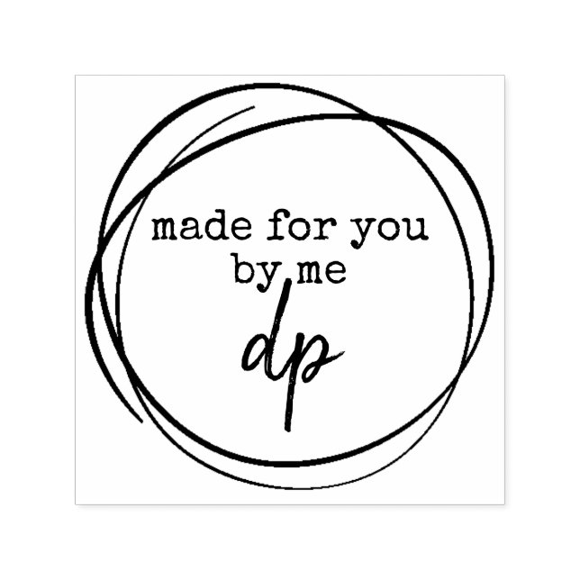 Create Your Own Scribble Initials Self-inking Stamp (Design)