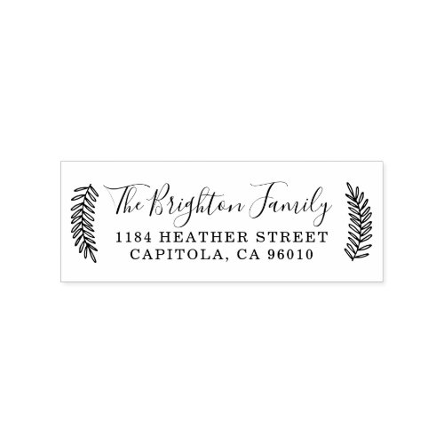 Create Your Own Script Family Name Return Address Rubber Stamp