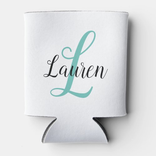 Create Your Own Script Monogrammed Initial  Name Can Cooler