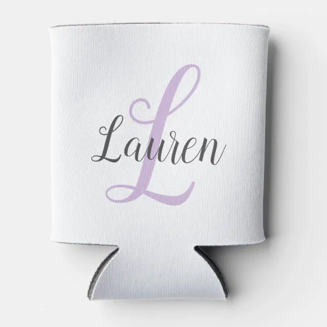 Create Your Own Script Monogrammed Initial And Name Can Cooler Zazzle 5200