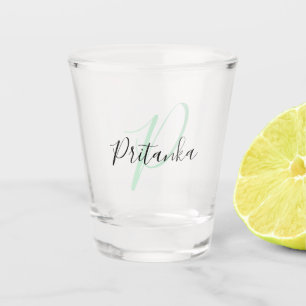 Create Your Own Script Monogrammed Initial & Name Shot Glass