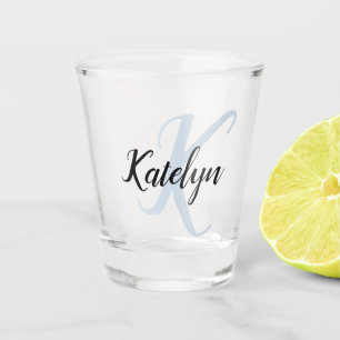 Create Your Own Script Monogrammed Initial & Name Shot Glass